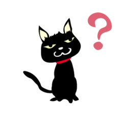 black cat kojiro sticker #9842662