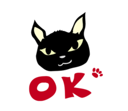 black cat kojiro sticker #9842666