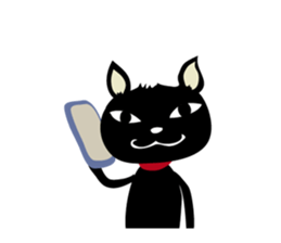 black cat kojiro sticker #9842690
