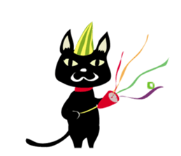 black cat kojiro sticker #9842693