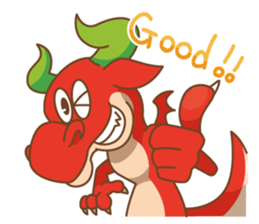 Happy Go Lucky Dragon Sticker(English) sticker #9843896