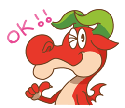 Happy Go Lucky Dragon Sticker(English) sticker #9843897