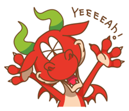 Happy Go Lucky Dragon Sticker(English) sticker #9843898