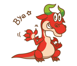 Happy Go Lucky Dragon Sticker(English) sticker #9843899