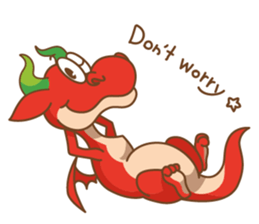 Happy Go Lucky Dragon Sticker(English) sticker #9843900