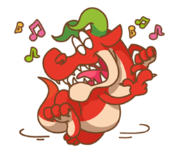 Happy Go Lucky Dragon Sticker(English) sticker #9843902