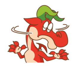 Happy Go Lucky Dragon Sticker(English) sticker #9843903