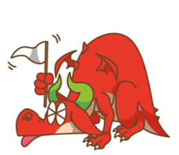 Happy Go Lucky Dragon Sticker(English) sticker #9843905
