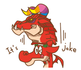 Happy Go Lucky Dragon Sticker(English) sticker #9843908