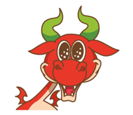 Happy Go Lucky Dragon Sticker(English) sticker #9843914