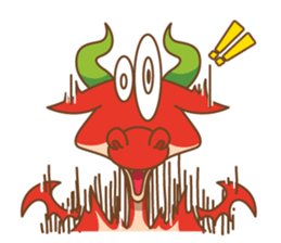 Happy Go Lucky Dragon Sticker(English) sticker #9843916