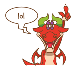 Happy Go Lucky Dragon Sticker(English) sticker #9843918