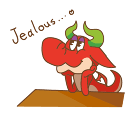 Happy Go Lucky Dragon Sticker(English) sticker #9843919