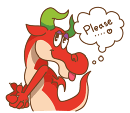 Happy Go Lucky Dragon Sticker(English) sticker #9843920
