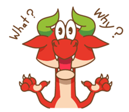 Happy Go Lucky Dragon Sticker(English) sticker #9843921