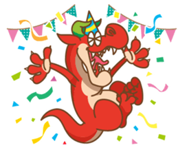 Happy Go Lucky Dragon Sticker(English) sticker #9843931
