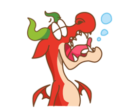 Happy Go Lucky Dragon Sticker(English) sticker #9843932