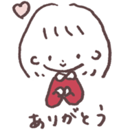 heart warming girl & rabbit 1 sticker #9843977