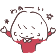 heart warming girl & rabbit 1 sticker #9843979