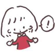 heart warming girl & rabbit 1 sticker #9843982