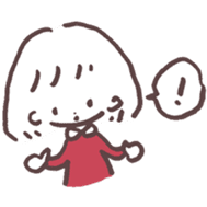 heart warming girl & rabbit 1 sticker #9843982
