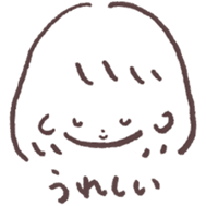 heart warming girl & rabbit 1 sticker #9843983