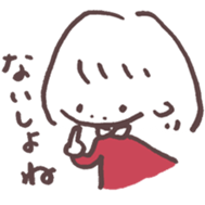 heart warming girl & rabbit 1 sticker #9843984