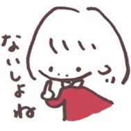 heart warming girl & rabbit 1 sticker #9843984