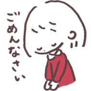 heart warming girl & rabbit 1 sticker #9843985