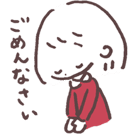 heart warming girl & rabbit 1 sticker #9843985