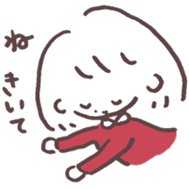 heart warming girl & rabbit 1 sticker #9843986