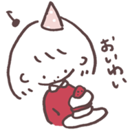 heart warming girl & rabbit 1 sticker #9843998