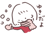 heart warming girl & rabbit 1 sticker #9844000