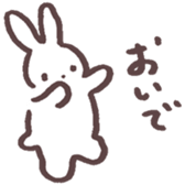 heart warming girl & rabbit 1 sticker #9844008