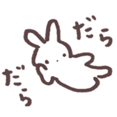 heart warming girl & rabbit 1 sticker #9844010