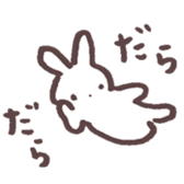 heart warming girl & rabbit 1 sticker #9844010
