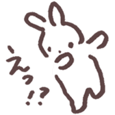 heart warming girl & rabbit 1 sticker #9844013