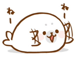 fluffy baby seals sticker #9844736