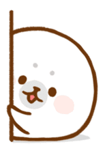 fluffy baby seals sticker #9844738