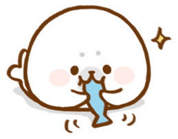 fluffy baby seals sticker #9844741