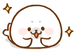 fluffy baby seals sticker #9844742