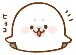 fluffy baby seals sticker #9844744