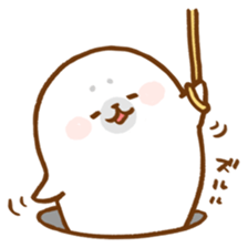 fluffy baby seals sticker #9844745