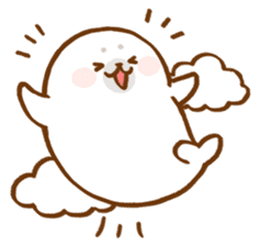 fluffy baby seals sticker #9844752