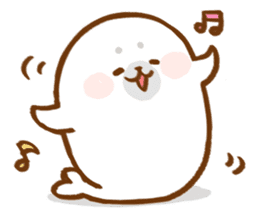 fluffy baby seals sticker #9844753