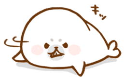 fluffy baby seals sticker #9844762