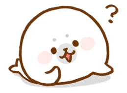fluffy baby seals sticker #9844766