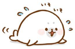 fluffy baby seals sticker #9844770