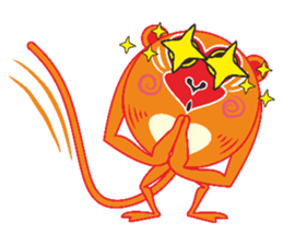 Round monkey sticker #9845300