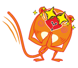 Round monkey sticker #9845300